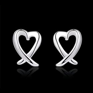 Elegant MINI Silver Heart Earrings